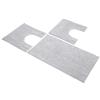 Sophie Maison Poppy Set Tappeti Bagno, 100% Microfibra Poliestere, Grigio, 45 x 75+45 x 40