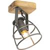 Qazqa arthur - Faretto da soffitto/parete Industriale - 1 luce - L 12.5 cm - Grigio scuro - Industriale - Soggiorno I Camera da letto I Sala da Pranzo I Cucina