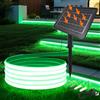 KISUFU 24V Solar Neon Light outdoor LED Strips, IP68 impermeabile 320 LEDs/m strisce LED con 1200mah 8 modalità solare con inserto di terra luce per casa giardino matrimonio festa di Natale.