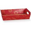 Generico 3 vassoi 40X30X12 cm cesti per Bomboniere | CON MANIGLIE IDEALE PER TRASPORTO SACCHETTI E BOMBONIERA (Red Universe)