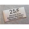 GUIZZO Creart - Targa Personalizzata con Nome, Via e/o Numero Civico Esterno, in Acciaio Inox - Targhetta Made in Italy, Targhetta Porta Ingresso Personalizzata Multiuso, 15x7.5H cm