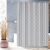 XUEDNGM Tenda Doccia Antimuffa 120 x 160 cm Tenda per La Doccia Tenda da Bagno Resistente Orlo Ponderato, Personalizzabile, Impermeabile, Lavabile, con Ganci, Onde Grigie
