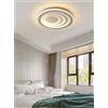 Generico UNIVERSO PLAFONIERA LUCE LED 70W ROTONDA LAMPADARIO A CERCHI BIANCO DOPPIA COLORAZIONE 3000K-6500K