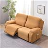 FIBITA Copridivano Relax Reclinabile Elasticizzato 2 Posti, Copripoltrona Relax Reclinabile Universale con Tasche, 6-Pezzi Fodera per Poltrona Lavabile, Coperture per Elettrica Divano da Massaggio (Color :
