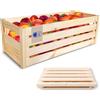 Creative Deco Cassetta Pieghevole in Legno, 69 x 29,5 x 23,5 cm | Montaggio senza attrezzi, per frutta, verdura, giocattoli e altri oggetti, utilizzabile come scatola decorativa