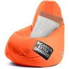 Avalon - Pouf Bambini Jive Deluxe Sfoderabile Super Resistente, Puff Poltrona per Sedersi Antimacchia, Pouf Sacco in Tessuto Antistrappo Impermeabile e Lavabile, Made in Italy(68x107cm-Arancio)
