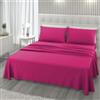 L'ANTICO ARCOLAIO - Set Lenzuola Letto Singolo Made in Italy, Microfibra Anallergica, Comprende 1 Lenzuolo Sotto con Angoli Elasticizzati, 1 Lenzuolo Sopra, 1 Federa, Fucsia