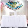 SHTGOI - Gonna da tavolo in tulle, per matrimoni, compleanni, Capodanno, baby shower, feste a tema caramelle, decorazione bianca, 427 x 77 cm