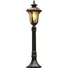 Mengjay Lampione da Terra in Stile Vintage con Palo, in Alluminio Pressofuso con Vetro Smerigliato, da Giardino Esterno E27 LED Impermeabile IP23 (B)