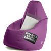 Avalon - Puff Poltrona Sacco Grande L Jive Deluxe Sfoderabile, Pouf Sacco di Qualità Sartoriale, Bean Bag per Sedersi Ergonomico, Tessuto Antistrappo Impermeabile, Made in Italy(80x125cm-Viola)