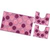 emmevi Tappeto Bagno Parure Set 3 Pezzi Moderno Soffice Antiscivolo Lavabile MOD.iOS Set 3 Pezzi Porpora