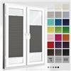 SANITEASY Tende Plissettate con Foratura su Misura I Larghezza 30-129 cm I Altezza 50-149 cm I Veneziane da Interno I Tende per Finestre I Tendine Finestra a Vetro I Privacy e Protezione Solare I 23 Colori