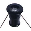 VR VETRINEINRETE Vetrineinrete® Kit di 5 mini faretto nero ad incasso cielo stellato 1W punto luce per doccia sauna istallazione interno e esterno IP65 (Luce Blu)