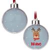 Wanapix | Pallina di Natale Personalizzata con Foto e Testo | Decorazioni Albero di Natale | Addobbo Natalizio | Entrambi i Lati | 8 cm | Cervo
