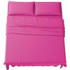 MAXIME MAISON - Set Lenzuola Una Piazza e Mezza Francese 4 Pezzi, Completo Lenzuola Francese in Microfibra Made in Italy, 1 Lenzuolo con Angoli, 1 Lenzuolo Sopra, 2 Federe (Fucsia)