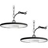 Jefedana 2packs-Jefedana 200W UFO Faretto LED Bianco Freddo 6500K LED UFO 20000LM Lampada Interni Industriale IP65 Impermeabile Proiettore Faretto LED per Industriale Officine