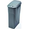 M home by Mazzei Mondex Mondex M-Home EcoBin - Pattumiera per Il Riciclaggio, con Sistema di aggancio Connect Ready, Plastica, Grigio Metallizzato, 25L
