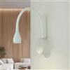 Licht-Erlebnisse Lampada da lettura a LED per letto, lampada da parete con interruttore, bianca, lampada da parete per letto, collo d'oca, braccio flessibile, regolabile, L:7,5 cm, 4100 K, lampada da parete a LED