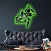 Collienght Luce Personalizzata Moto Scudo Muro Monogramma Nome Moto Arte Casa Decorazione Rgb Luce Notte Decorazione per Cavalieri Uomo Ragazzi (16 Colori Moto Scudo Luce - Metallo)