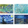 Lupia - Tovagliette americane lavabili XXL, set da 4 pezzi in PVC rettangolari 28,5x43 cm, decorate tema NOTTE STELLATA, colazione pranzo cena, da tavola, cucina, bar pizzeria pub birreria ristorante
