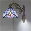 Mengjay Applique, lampada da parete con paralume vetro colorato e cornice in metallo, lampade da parete applique vintage per interni soggiorno corridoio scale corridoio