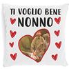 Stampatek Cuscino Personalizzato Festa dei Nonni RegaloNonno Papà Cuscino Personalizzabile con Foto Idea Compleanno