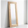 MO.WA Specchio da parete 57x147 - made in Italy - Specchio legno naturale - specchiera rustica - Specchio lungo moderno - Stile nordico
