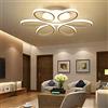 XCXDX Plafoniera Moderna A LED Dimmerabile Creative Flower con Telecomando, Plafoniera in Acrilico per Soggiorno Sala da Pranzo Ufficio Bianco 58cm