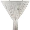 Tata Home Tenda Antimosche Catenelle Perline di Stoffa Morbide per Porta Finestra Moschiera a Pannello Susy 120x220 cm Bianco/Oro