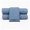 Corredocasa Lenzuola Completo Letto in Percalle, Made in Italy - 100% Cotone Percalle - Set Lenzuolo Sotto con Angoli, Sopra e Federa Elegante (Una piazza e mezza, Jeans)