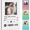 iDIY Targa personalizzato Spotify - Piatto musicale Spotify con foto e base, regalo personalizzato per compleanni, San Valentino, uomini, donne, coppie, anniversari, Natale, 22X15cm