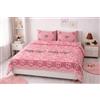 GX GARGIX Completo Letto Singolo/Matrimoniale - Set Lenzuola con Federe 100% Cotone, Morbido e Traspirante (GX/MTFIOC-ROSA, Matrimoniale)