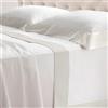 Lisola Set Completo Lenzuola Letto Singolo, Cotone e Raso, 1 Lenzuolo da Sopra 160x290cm + 1 Lenzuolo da Sotto 90x200x30cm + 1 Federa 80x50cm, Made in Italy, Modello: Diamante, Avorio