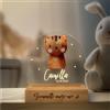 Pixel Artigiani Digitali Pixel® Lampada personalizzata con nome luce notturna per bambini bambina neonato con animali Idea regalo nascita bimbo bimba battesimo compleanno Regalo Natale per neonati Personalizzato (Gatto)