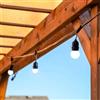 B·LED BARCELONA LED Barcellona LED - Ghirlanda luci esterne 10 metri + 10 lampadine LED E27 1 W, strisce LED esterne IP44 | Luci esterne in bianco caldo per giardini, terrazze, bar, pub, negozi