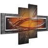 B&D XXL - Quadro 100x45 cm 4 Pezzi - Stampa su Tela Canvas con Struttura - Quadri Componibili Moderni Soggiorno Grandi - Murale Arte Decorazioni da Parete Decori - Astratto 020101-151