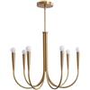 CNMKLM Lampadario Moderno in Metallo retrò, Oro 6 Luce, plafoniera Semi incassata E14 lampadario a Forma di Ramo Soggiorno Cucina Ristorante Bar (Dimensione : 6 Heads)