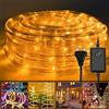 Sonnewelt - Tubo luminoso LED da 30 m, 720 LED, con timer, 8 modalità di luminosità, parte esterna impermeabile, giallo…