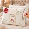 cuscini fiber - 2 Cuscini Letto Matrimoniale Ultra Soft Imbottiti con Fibra di Poliestere Molto Morbida, il Guanciale Letto Possiede un'Altezza di 15cm REGOLABILE con Comoda Zip (Aloe)