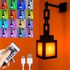 Generic Luce notturna a lanterna pixelata, lampada d'atmosfera a LED a 16 colori montata a parete con telecomando, per camera da letto, sala giochi, arredamento della camera dei bambini 1PCS