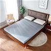 YongXinMY Coprimaterasso futon da pavimento con cerniera, tinta unita, copertura completa, lavabile, antipolvere e rimovibile, con cerniera, per materasso futon giapponese tatami (grigio, 100 x 200 cm)