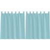 vidaXL Tende in Voile con Passanti 2 pz Turchese 140x140 cm, Tenda a Rete, Tenda Trasparente, Voile per Finestra, Trattamento Finestra