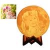 Anlewo Luna lampada personalizzata con Foto e testo 3D 2 colori controllo touch Dimmerabile USB Ricaricabile regalo personalizzato Regalo Compleanno (Diametro 8 cm)