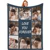 Generic Coperta Personalizzata con Foto, plaid divano, Plaid Personalizzato - coperte personalizzate Idea Regalo per Fidanzata, Regali per Lei, Può Essere Aggiornato in Lana di Agnello