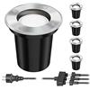 ledscom.de Faretto da incasso a terra BOJA per esterni in acciaio inox rotondo IP67 108mm Ø incl. GU5.3 LED (bianco caldo, 28.49W, 430lm ciascuno, 100°) Set di 5