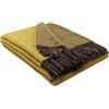 STTS International Coperta in lana vergine al 100% in diversi colori, 140 x 200 cm, plaid Tirolo (marrone-giallo (double face), 140 x 200 cm)