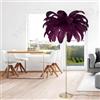 YYUTLUO Lampada Moderna Con Piume, Lampada Da Terra In Piume Di Struzzo Naturale, Altezza 160cm, Palo E Base In Oro, Lampadine A LED G4 A 3 Temperature Di Colore, Soggiorno Camera Letto Per (Viola)
