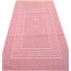 Casatessile Tappeto e Set da Bagno in Spugna con Rete Antiscivolo Torino Assorbente e Facile da Lavare - Rosa, 60x120 cm.