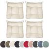 sleepling 190200 set di 4 cuscini per sedia, cuscino da seduta, dimensioni: 40 (avanti) / 35 (dietro) x 38 x 5 cm, beige
