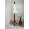 Generico AILANT Manichino donna sartoriale dark wood stand (cream, 38/40 XS)